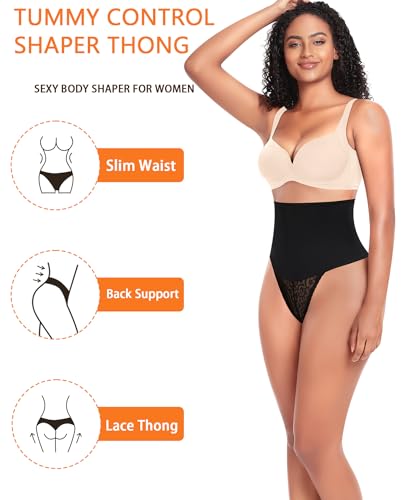 Image of Womens Thong Shapewear Mid to High Waisted Shaper Thong WN0017