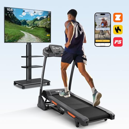 Image of THERUN Incline Treadmill, Treadmills for Running and Walking, 300 lbs Weight Capacity Folding Treadmill with 0-15% Auto Incline, Wide Belt, 3.5 HP, App, Heart Rate
