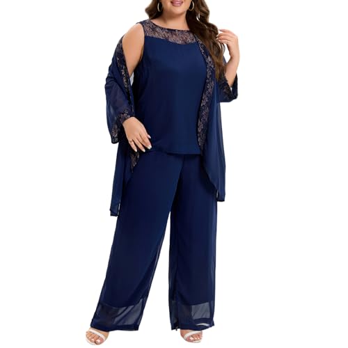 Elegant Blue Pant Suit for Stylish Mothers and Grandmothers - Image 5