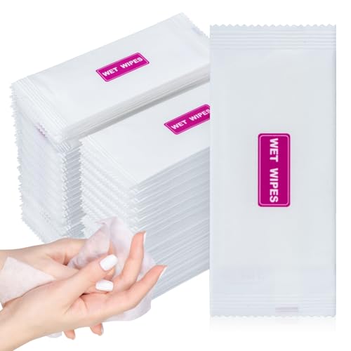 Image of MAQIHAN Wet Wipes Travel Size - 42PCS Body Wipes Individually Wrapped Bulk For Camping Restaurant Party Barbecue Picnic Hiking Outdoor Sports Gardening Odorless Additive-Free Alcohol-Free