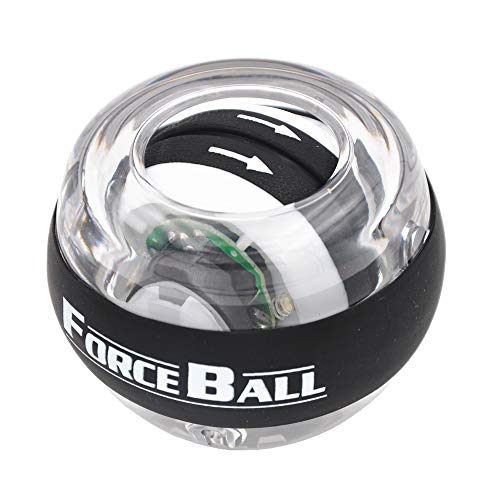 WINCSPACE Wrist Trainer Power Arm Strengthener Essential Gyroscopic Wrist and Forearm Exerciser Ball (Clear)