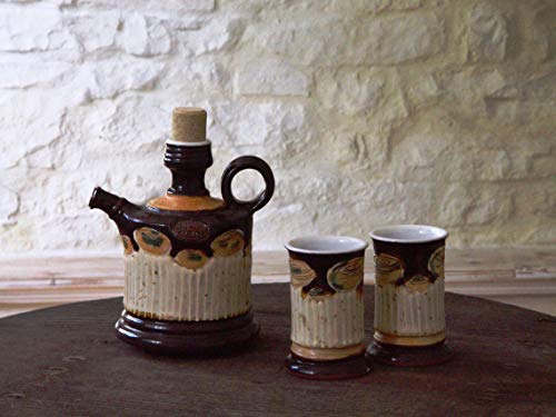 Handmade Ceramics Set, Ceramics and Pottery Home Decor, Pitcher with Mugs, Pottery set. Unique Pottery, Clay Bottle with Mugs, Danko