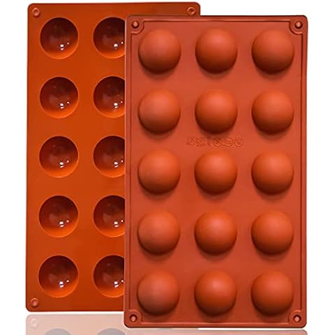 Lerykin Small 15-Cavity Semi Sphere Silicone Molds Cover