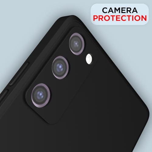 Image of Outlouders Back Cover for Samsung Galaxy S20 FE 5G | Camera Protection | Durable Soft Matte Silicone Bumper Case (Black)