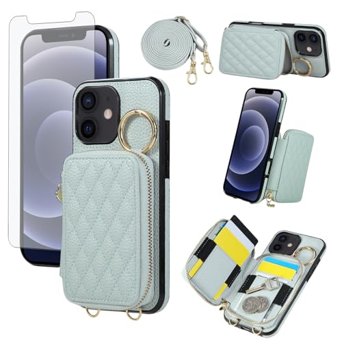 Coque iPhone 12 Mini fermeture éclair avec protection écran verre trempé
