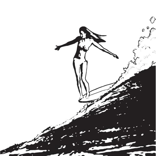 Tableau surfeuse longboard déco chic - Toile imprimée 60x90