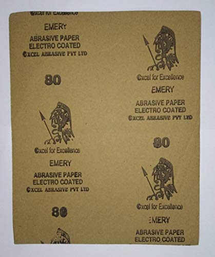 Image of Emery paper /sand paper grit 80 for dust /stock removal