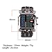 MINILUJIA Men Cool Digital Watch Binary Time LED Display Waterproof with Rubber Band Unique Creative Fashion Sport Wristwatches One PCS (Black)