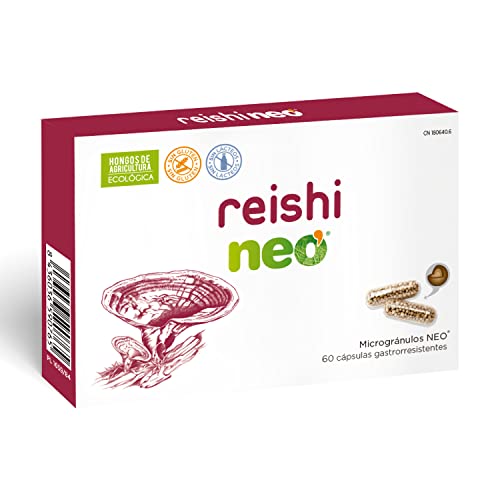 MICO NEO - Reishi NEO - Complemento Alimenticio 60 Cápsulas - Aumentar Defensas y Proporcionar Energía Diaria - A Base de Reishi Camu-Camu y Vitamina C - Apto Vegetarianos - Tomar 1 o 2 al día