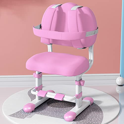 GIZNXBA Schreibtischstuhl Für Kinder Und Jugendliche, Kinder-Arbeitsstuhl Mit 12 Höhenverstellstufen, Kinder-Computer-Schreibtischstuhl Mit Ergonomischer Rückenlehne (Color : /Pink B) Cover