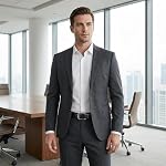 Mens Belt Men Belts 33"-71" Plus Size Leather Waist Black Belt for Business Casual Work Jeans 1.49 Inch Wide.