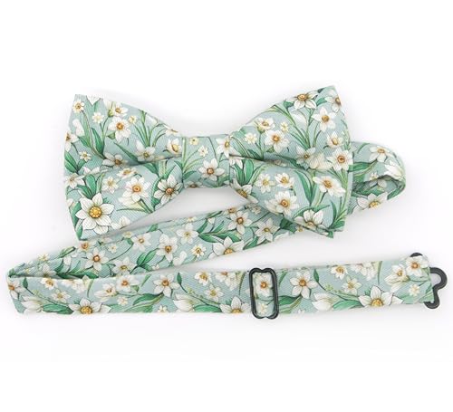 Image of Colorful Fun Pattern Pre-Tied Bow Tie Mens Floral Space Adjustable Bowtie