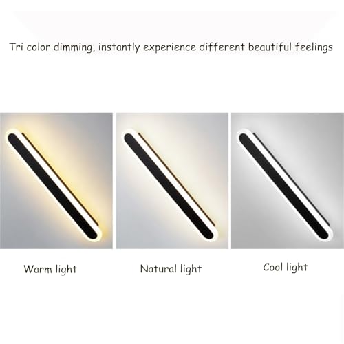 Lámpara de pared con sensor de movimiento interior de aluminio plateado 100cm estética premium 3