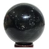 Gewicht (ca.): 305g W.Z.H.H.H Crystal Rau Natürliche Schwarze Kristallquarz Kugel Feng Shui Heilung Stein Polnisch Reiki Ball Ornament for Raumdekoration Heilende Kristalle