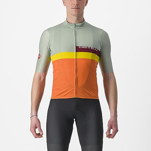 CASTELLI Maillot Blocco – Maillot de Ciclismo para Hombre, Transpirable y Ligero, Verano