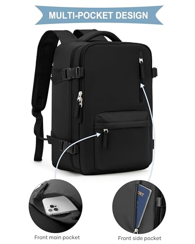 SZLX Sac à Dos Sous Vide Voyage 40x30x20 avec Pompe Bagage Cabine 40x30x20 Ryanair Wizz air Easyjet Bagage à Main Avion Femme Sac à Dos Ordinateur Portable 14 Pouces Homme avec Compartiment Chaussures – Image 5