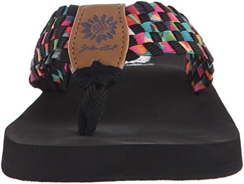 Yellow Box Women's Soleil Wedge Sandal, Black/Multi, 6 M US | Image 1