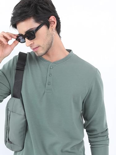Image of KETCH Men's Polyester Slim Stright Fit Full Sleeve T-Shirt