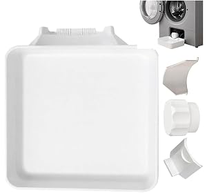 Wasmachine-opvangbakset, 17,8 x 17,8 x 4,5 cm, afvoerbak, wasmachine, lekbak, vloerbescherming, onderkuip voor kelder en woning