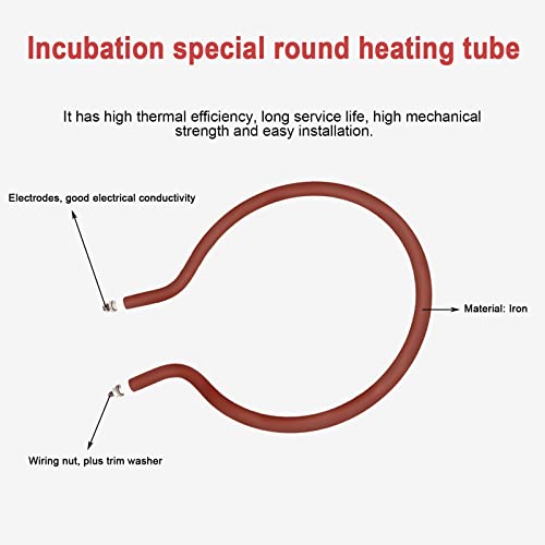 Oukens Incubator Heater Tube, Incubator Heater Circular Heating Elements Incubator Accessories Heating Elements For Plate Cabinet Egg Incubators(200W) #TOP2