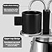 Yuecoom Stainless Steel Moka Pot, Moka Set includes Coffee Maker 2-Cup, 100ml Dual Pipe Stainless Steel Durable Food Grade Nonslip Thickened Strainer Widely Used Mocha Pot