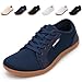Produktbild ASHION Breite Barfuss Schuhe Damen Herren Barfußschuhe Minimalistische Traillaufschuhe Running Walking Schuhe,B Blau Braun 39 EU
