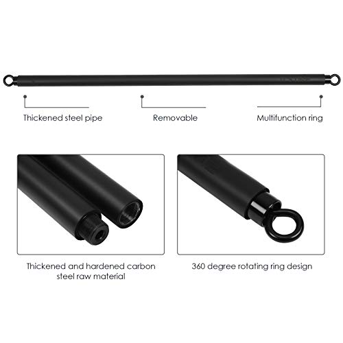 Adjustable Bench Press Band with Detachable Bar, Upgraded Push Up Resistance Bands, Chest Shoulder Builder Workout Equipment, Removable Chest Expander for Home Gym