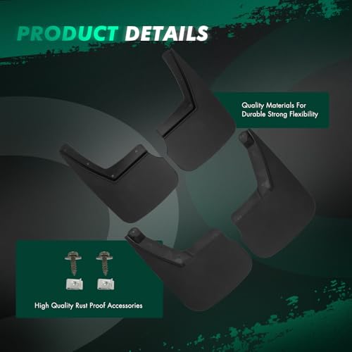 Image of SCITOO 4PCS Mud Flaps Front & Fear Splash Guard set suitable for Chevrolet Tahoe 2015-2020 125080-125092
