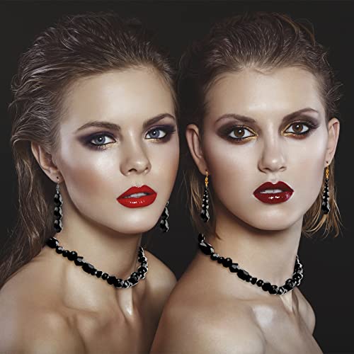 Crystal Beads, 600pc Rondelle Jewelry Glass Beads Bulk, Assorted; 4/6/8mm Black