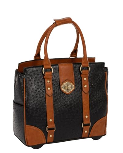 JKM & Company Rolling Laptop Bag for Women | Designer Wheeled Briefcase | Fits 13-17' Laptops |...