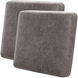 Fuloon Stretch Seat Cushion Covers, Suede Leather Look Sofa Slipcovers Couch Cushion Covers Removable Furniture Protector Large-Chair Cushion Slipcovers (Gray Brown, 2 Pcs)