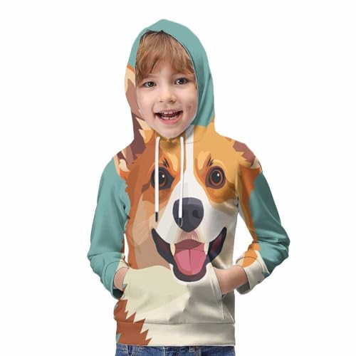 Sweat à capuche imprimé 3D enfants pullover manches longues 8-10 ans - 5