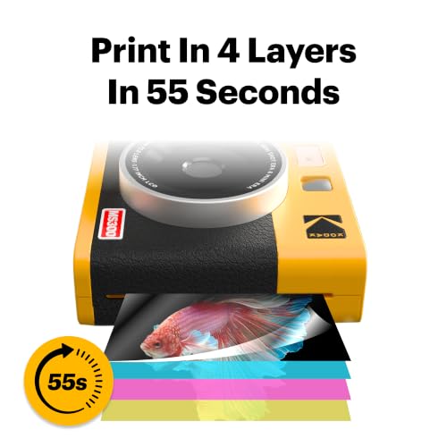 Image of KODAK Mini Shot 3 ERA 3x3 Instant Camera, Photo Printer, 38 Sheet, Black