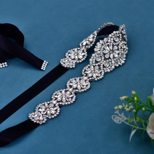 Bridal Belt Rhinestone Wedding Dress Belt Crystal Glitter Sash Wedding Waist Belt for Women4