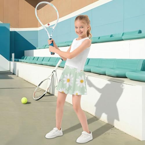 Girls Skorts with Shorts Flowy Little Girls Golf Skirt Pleated Skirt for Kids with Pockets 5