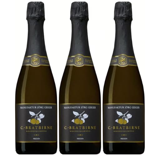 Birnenschaumwein – trocken - Manufaktur Jörg Geiger - weiß - trocken - 8,5 %vol. - 3er Paket