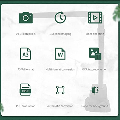 Boek- en documentscanner, 12MP HD-documentcamera, professionele draagbare opvouwbare boekbestandsscanner Max A4-formaat… - Image 4