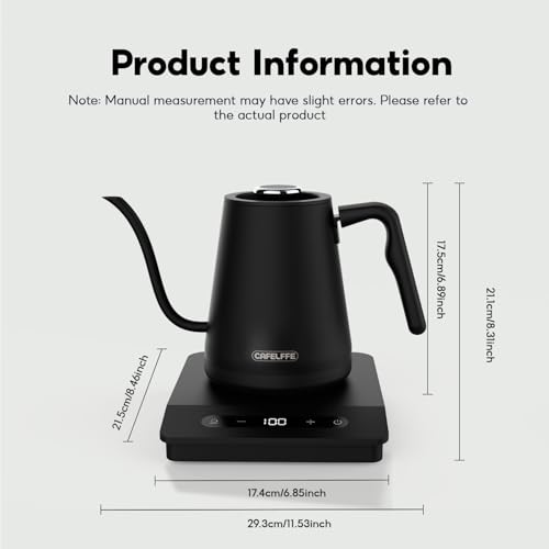 Hervidor eléctrico con cuello de cisne y control de temperatura para café 7