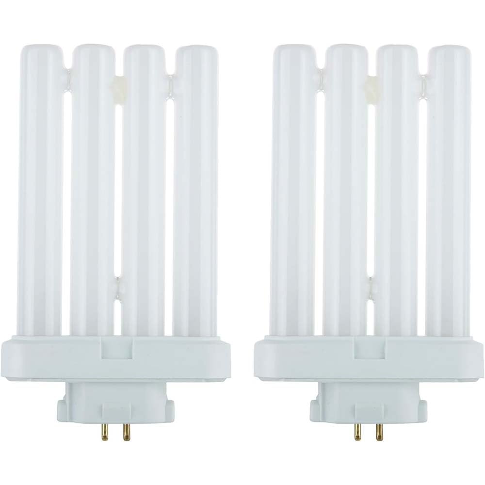 Sunlite 40531 FML27/65K/2PK Quad Tube Plug-in Compact Fluorescent Lamp, FML 4-Pin, 27 Watts, 1500 Lumens, 6500K Daylight, 4-Pin (GX10q4) Base, 120 Volts, 2 Pack