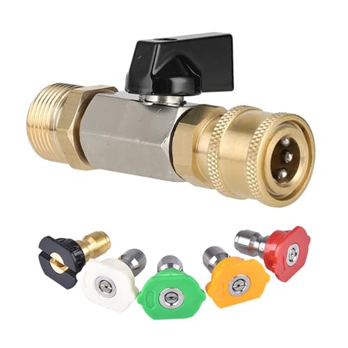 Válvulas de lavado de alta presión M22 de 14 mm, adaptador de acoplamiento rápido, interruptores de manguera, flujo de agua, conector rápido