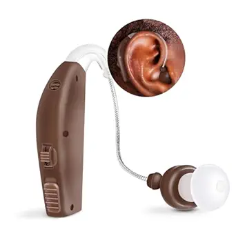 MSA PRO Sound Amplifier, Amplifies Sound by 30 Times, Up to 20 Hours Continuous Use, Lightweight, Nearly Invisible, Adjustable Volume, Fast Charging, Dark Brown, 1ct
