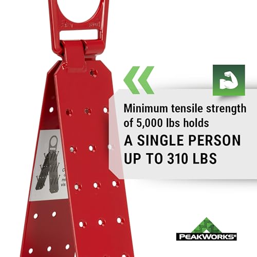 Image of Peakworks Temporary Roof Anchor Bracket - Stainless Steel Safety Roof Top Anchor Bracket for Roofing Work - Industrial, Construction, Roofing Fall Protection - ANSI & OSHA Compliant