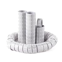 Silberhochzeit Deko Luftschlangen silber - Originelle 25 Geburtstag Deko, Tischdeko Silberhochzeit oder für das Jubiläum 25 Jahre - Geburtstagsdeko 25 Jahre Frau oder Mann - Tiwoca