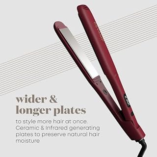 Revamp The Forever Love, Progloss Radiance Dryer & Hair Straighteners Gift Set, Ceramic Grille and Plates Infused with Progloss Oils, Ionic and Infrared Technology, Merlot and Platinum Gold Edition