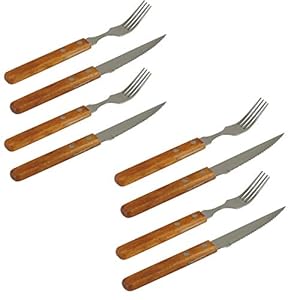 Gvk Eco Steakbesteck Holzgriff 8 tlg.