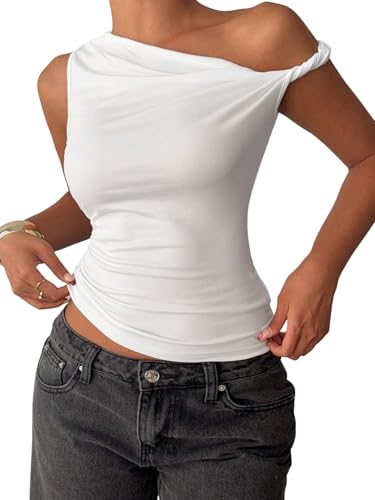 Débardeur élégant femme Y2K coupe ajustée en textile doux et premium