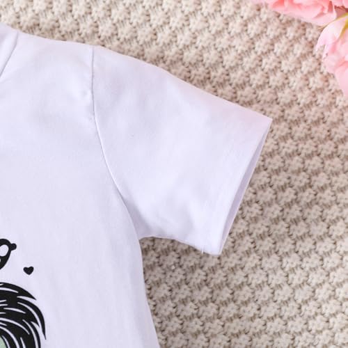 Image of Ayzozuy Kid Girl Clothes Outfits Figure Letter Graphic Tee Top + Flap Pocket Pants 2PC Clothing Set