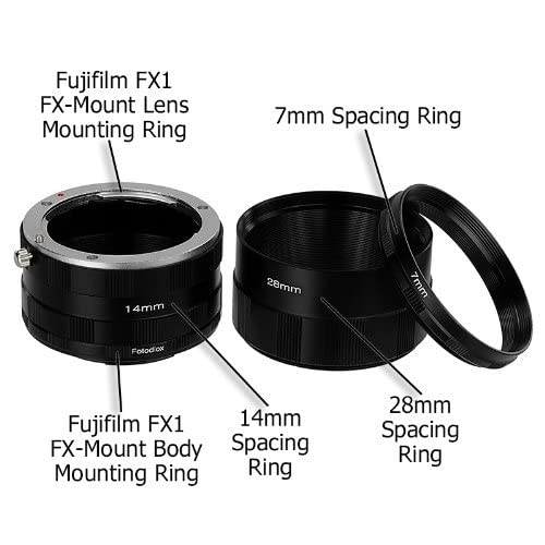 image for Fotodiox Macro Extension Tube Set Compatible with Fujifilm X-Mount Cam