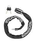 ROCKBROS Lucchetto Bicicletta Catena Antifurto in Acciaio 95cm/15.61mm con 2 Chiavi, Lucchetto Bici Alta Sicurezza per Bicicletta E-bike Moto Scooter Monopattino Elettrico, Nero