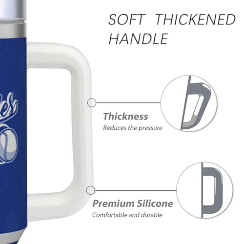 Image of Los Angeles 30 oz Tumbler with Handle and Straw,Car cup,100% Leakproof Insulated Tumbler with Lid and Straw,Made of Stainless Steel,Cup Holder Friendly Base,Classic Collection Gifts for Fans